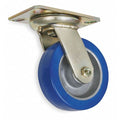 Swivel Plate Caster, Polyurethane, 10 in, 1750 lb