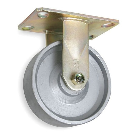 Rgd Plat Castr, Cast Irn, 8 in, 1750 lb, Gry
