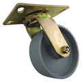 Swivel Plate Caster, Cast Iron, 6 in., 1750 lb., A