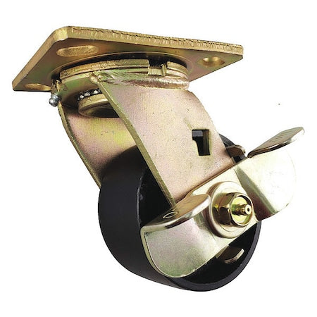 Swivel Plate Caster, Steel, 4 in., 1000 lb.