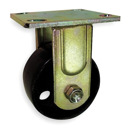 Rigid Plate Caster, Steel, 6 in., 1200 lb.