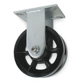 V-Groove Rigd Castr, Cst Irn, 6 in, 2500 lb