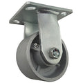Rigid Plate Caster, Cast Iron, 4 in, 700 lb