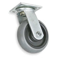 Swivl Plat Caster, Rubber, 8 in., 675 lb, B
