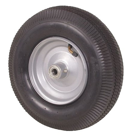 Pneumatic Wheel, 12 In, 290 lb, Tread: Sawtooth