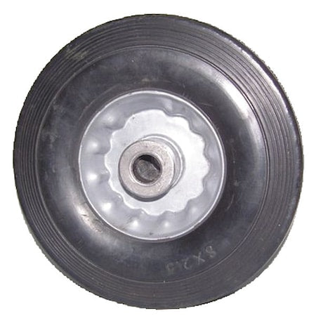 Solid Rubber Wheel, 8 in., 350 lb.,