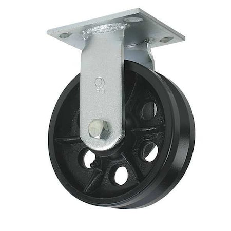 V-Grve Rgd Cster, Cast Irn, 6 in., 1000 lb.