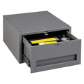 Stackable Drawer, 15W x 18D x 8-1/4H, Gray