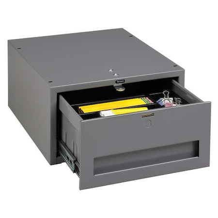 Stackable Drawer, 15W x 18D x 8-1/4H, Gray