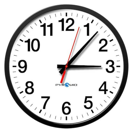 13-1/2"" Analog Analog Wall Clock, Black