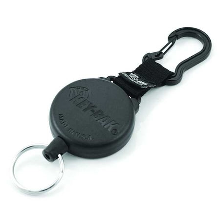 Key Reel, Black, Kevlar Cord, Matte Black