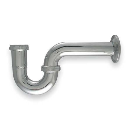 1-1/4 Dia, Brass, Chrome/Brass, Lavatory, P-Trap