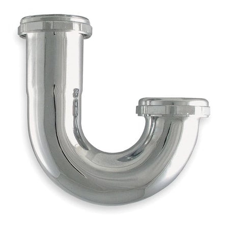 1-1/2 Dia, Brass, Chrome/Brass, Kitchen, J-Bend