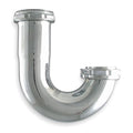 1-1/2 Dia, Brass, Chrome/Brass, Kitchen, J-Bend