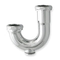 1-1/4 Dia, Brass, Chrome/Brass, Lavatory With Clean Out, J-Bend