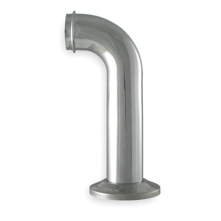 1-1/2 Dia, Brass, Chrome/Brass, Kitchen, Wall Tube