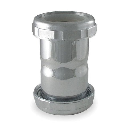 1-1/2" or 1-1/4 Dia, Brass, Chrome/Brass, Lavatory/Kitchen, Coupling