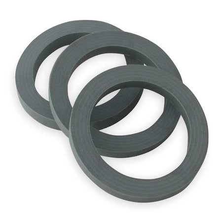 1-1/4" to 1-1/2" Dia, Rubber, Black/Rubber, Lavatory/Kitchen, Washer