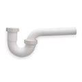 1-1/2" x 1-1/4 Dia, Polypropylene, White/Plastic, Lavatory/Kitchen, P-Trap