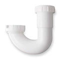 1-1/2 Dia, Polypropylene, White/Plastic, Lavatory/Kitchen, J-Bend