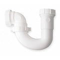 1-1/4" or 1-1/2 Dia, polypropylene, White/Plastic, Repair Lavatory/Kitchen, J-Bend