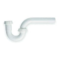 1-1/2 Dia, Polypropylene, White/Plastic, Kitchen, P-Trap