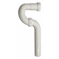 1-1/4 Dia, Polypropylene, White/Plastic, Lavatory, P-Trap