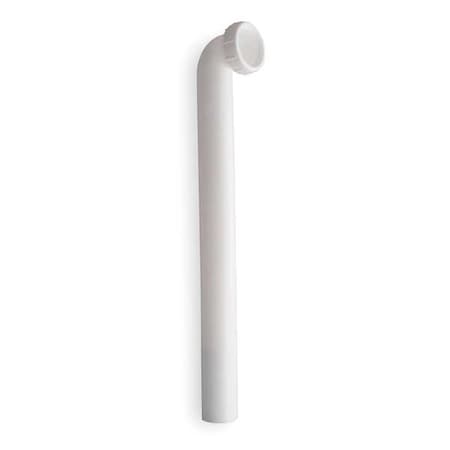 1-1/2 Dia, Polypropylene, White/Plastic, Kitchen, Waste Arm