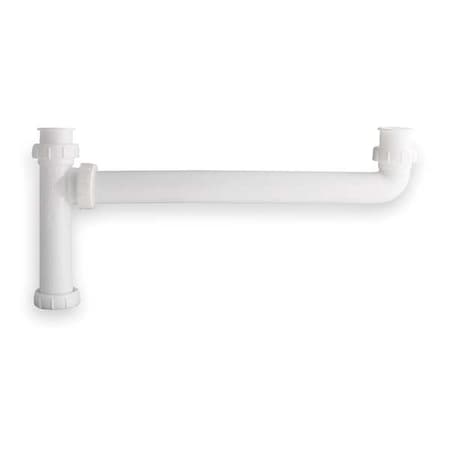 1-1/2 Dia, Polypropylene, White/Plastic, Kitchen, End Outlet Waste Tee