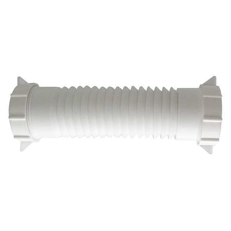 1-1/2" or 1-1/4 Dia, Polypropylene, White/Plastic, Lavatory/Kitchen, Flexible Coupler