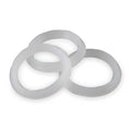 1-1/4" to 1-1/2" Dia, Polyethylene, White/Plastic, Washer