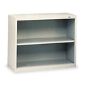 2-Shelf Stationary Bookcase, 28"x34-1/2" Light Gray