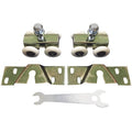 4 Wheel Replacement Hanger, 3-23/32"L x 1-1/16"W, Zinc