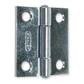 Door and Butt Hinge, Steel, Full Surface Mounting, 5/8 in Leaf W x 1 1/2 in Leaf H, zinc plated
