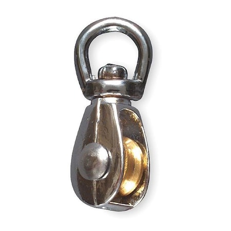 Swivel Eye Pulley, Chrome