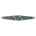 Strap Hinge, Steel, Full Surface Mounting, 4 in Leaf W x 1 1/8 in Leaf H, zinc plated