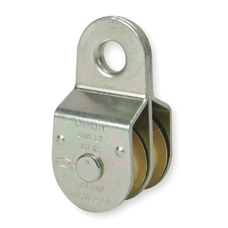 Fixed Eye Double Pulley, Zinc