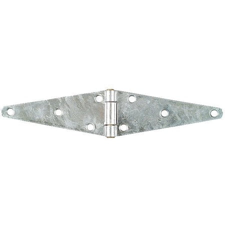 Strap Hinge, Steel, Full Surface Mounting, 5 1/2 in Leaf W x 2 5/8 in Leaf H, Galvanized Steel