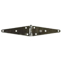 Strap Hinge, Steel, Full Surface Mounting, 5 3/4 in Leaf W x 2 1/2 in Leaf H, Stainless steel