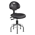 Polyurethane Task Chair, 24" to 29", No Arms, Black