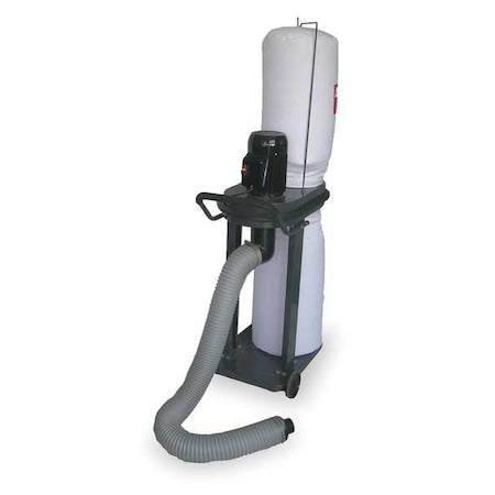 Wood Dust Collector, 660 cfm CFM Max Flow, 1 hp, Single Phase