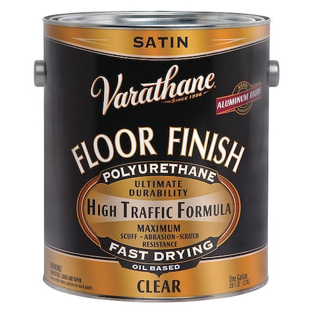 Floor Finish, Crystal Clear, Satin, 1 gal.