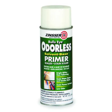 Stain Blocker . Bright White, 13 oz, Aerosol Can, Flat