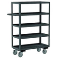 Utility Cart with Lipped Metal Shelves, Steel, 1, 200 lb Load Capacity, 5 Shelves, 42 1/4 in L