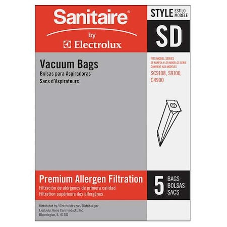 Disposable Vacuum Bag, SD, PK5