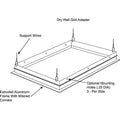 Drywall Grid Adapter Kit,2 ft x 4 ft