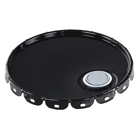 Steel Pail Lid, Black, For Use With 1TMH6