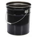 Steel Pail, Black, Cap 5 Gal, With Lining