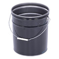 5 gal Pail W/ Lining, Steel, Black