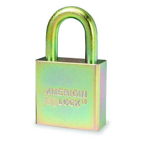 Padlock, Keyed Different, Standard Shackle, Rectangular Steel Body, Boron Shackle, 3/4 in W